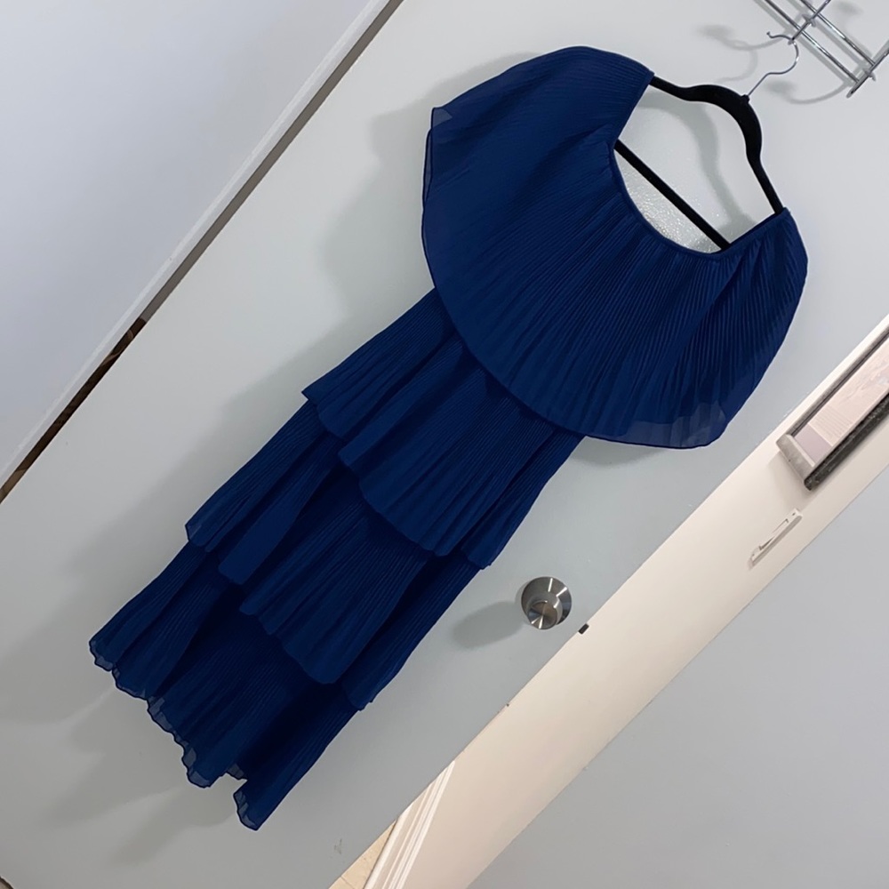 Pleated Midi Dress perfect for fall weddings!
